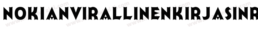 NokianvirallinenkirjasinREGULAR REG字体转换